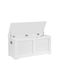 Wooden Decorative Trunk White 100x40x46cm