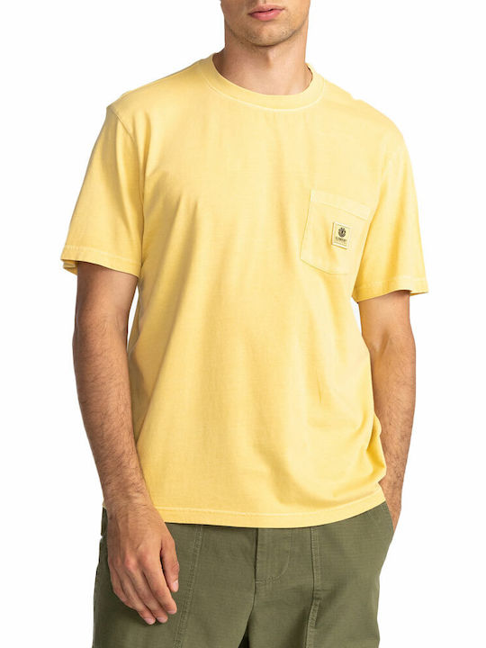 Element Ανδρικό T-shirt Κοντομάνικο Κίτρινο