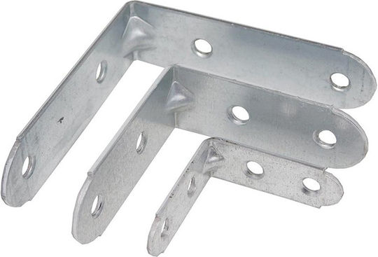 Metal-con Γωνία Ραφιού Γαλβανιζέ σε Ασημί Χρώμα 40x40mm Γ-Γ252