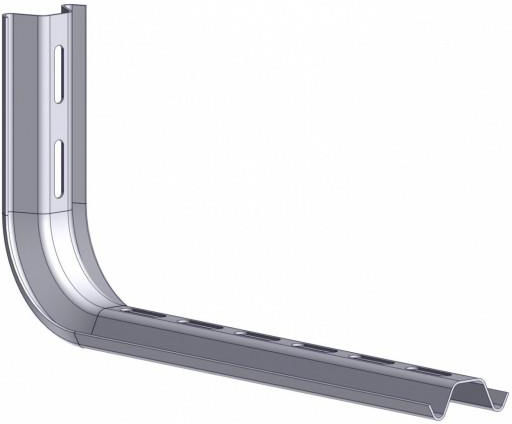 Metallodomi Heavy-Duty Galvanized Corner Shelf Silver 100x100mm 076.SA100100