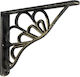 Rei Eckregal Metallisch in Schwarz Farbe 190x148mm 1Stück 1480-BLACK