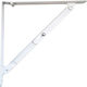 Ibfm Pliabilă Raft de colț din Metal în Culoare Alb 200x200mm 1buc