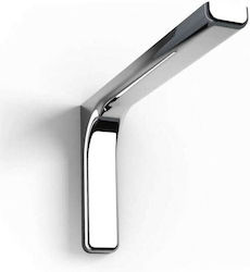 Bolis Italia Metallic Corner Shelf Silver 240x144mm Γ-Γ833