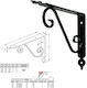 Bolis Italia Raft de colț din Metal în Culoare Negru 330x280mm 1buc Γ-Γ839