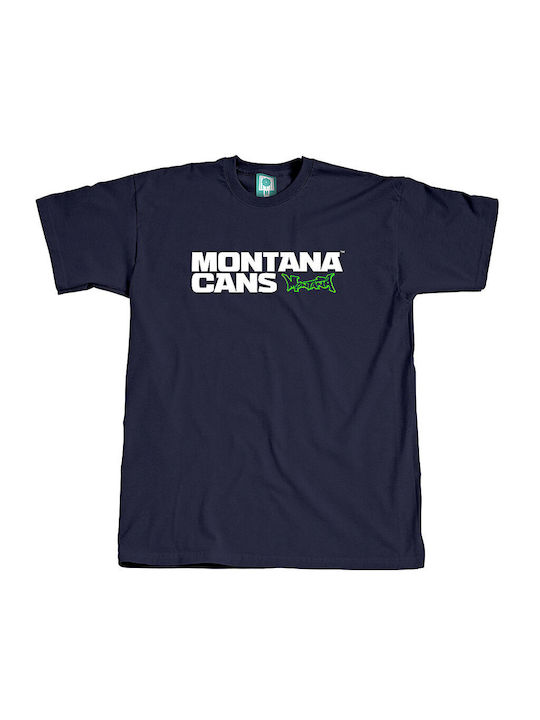 Montana Cans Men's Short Sleeve T-shirt Navy Blue
