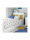 Dimcol Set Kids Duvet Cover Single with Pillowcase Cotton White-sky Blue 160x240cm