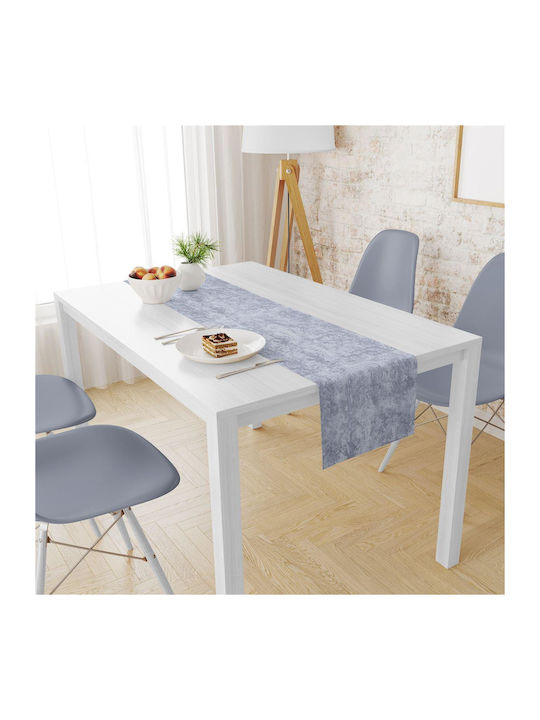 Dimcol Panama Shadow Cotton & Polyester Stain Resistant Tablecloth Runner Light Grey 40x180cm