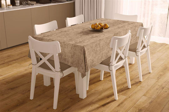 Dimcol Tischdecken Set 2Stücke Fleckabweisend Braune 140x140cm