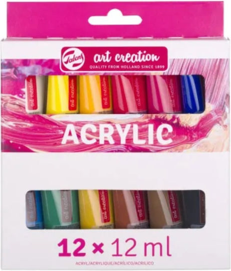 Royal Talens Art Creation Acrylic Paint Set in Multicolour color 12ml 12pcs
