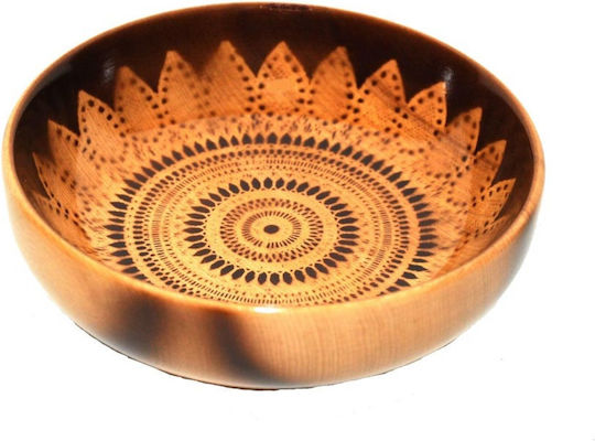 Wooden Art Φρουτιέρα Ξύλινη Καφέ 22x22εκ.