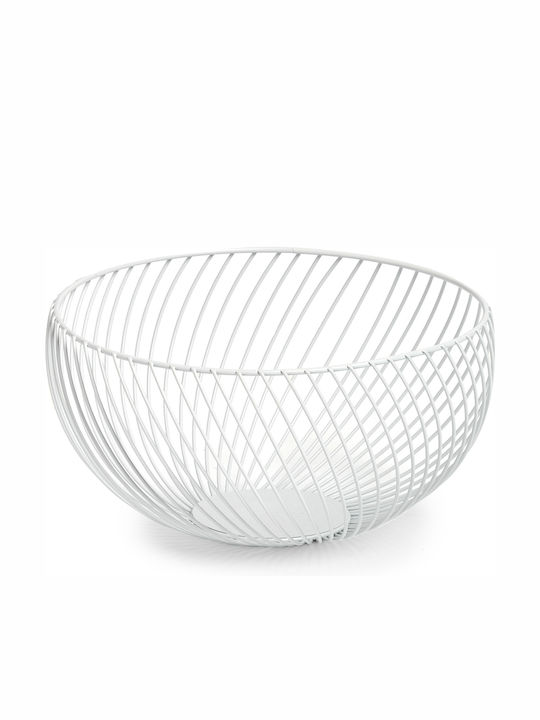 Fruit Bowl Metallic White