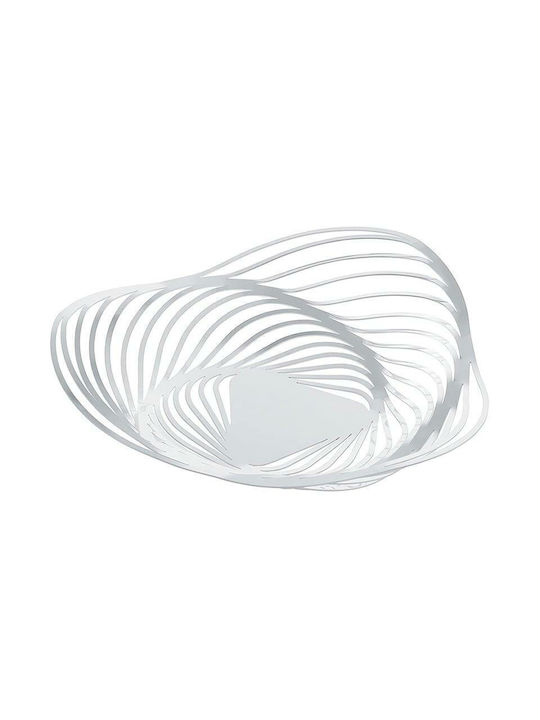 Alessi Trinity Obstschale Metallisch Weiß 33x33x8cm