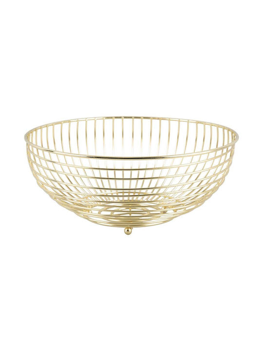 Present Time Fruit Bowl Metallic Gold 28x28x12.5cm