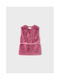 Mayoral Girls Fur Coat Pink Sleeveless