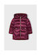 Mayoral Girls Quilted Coat Burgundy with Ηood