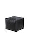 Bean Bag Stool Poof Bahiti Black 45x45x33cm