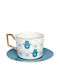 Keskor Porcelain Tea Cup Set 250ml Gold 80623-1