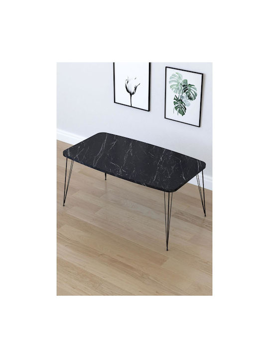 Masa Centrală Rectangulară Femi Din Lemn Neagră...