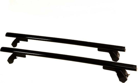 Hermes Aluminum Car Roof Bars 110cm for Seat Marbella 3D Set with Roof Rack Legs Black
