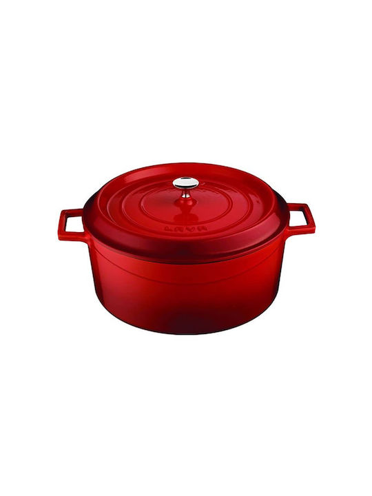 Lava Cast Iron Lava Enameled Cast Iron Dutch Oven 7 qt. Round Edition Series with Trendy Lid Color: Orange LV Y TC 28 EDT K2 O