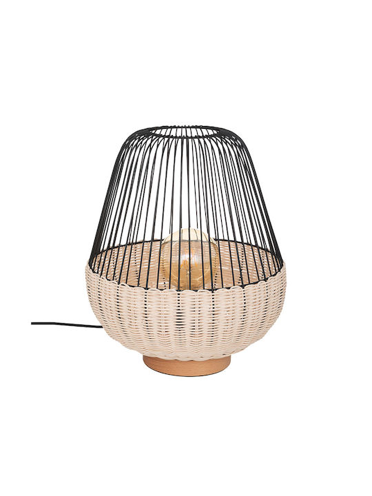 Spitishop A-S Anea Tischlampe Dekorative Lampe mit Fassung für Lampe E27 Beige