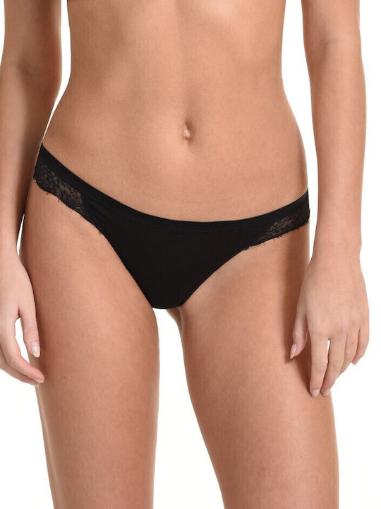 Women's Slip with Lace Black