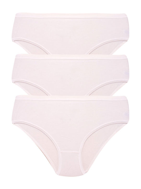 Berrak Ψηλόμεσα Γυναικεία Slip 3Pack Λευκά