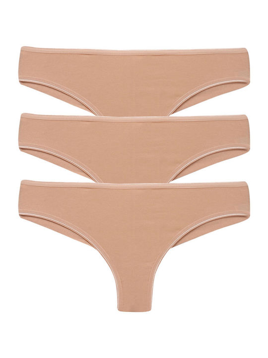 Berrak Γυναικεία Brazil 3Pack Μπεζ