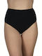 Hohe Taille Damen Slip MultiPack Schwarz