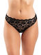 A.A UNDERWEAR Bumbac Femeie Alunecare cu Dantelă Negru