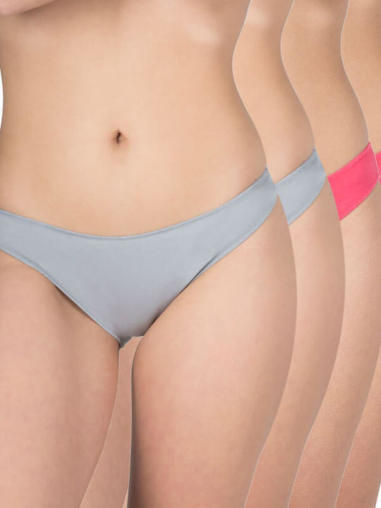 A.A UNDERWEAR Βαμβακερά Γυναικεία Slip MultiPack χωρίς Ραφές