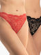 Women's String 2Pack with Lace Navy Blue