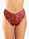 A.A UNDERWEAR Plus Women's Brazil with Lace Burgundy