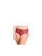 Sans Complexe High-waisted Women's Slip with Lace Burgundy