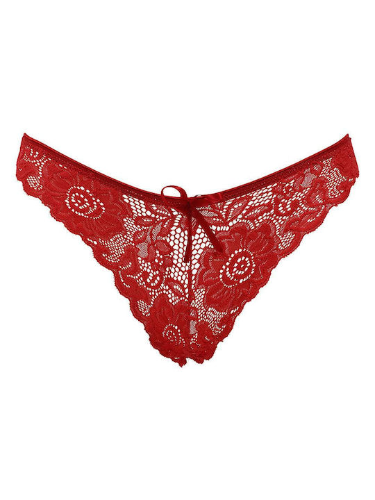 G Secret Damen Zeichenfolge mit Spitze Rot