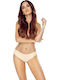 Women's Brazil Seamless with Lace Beige