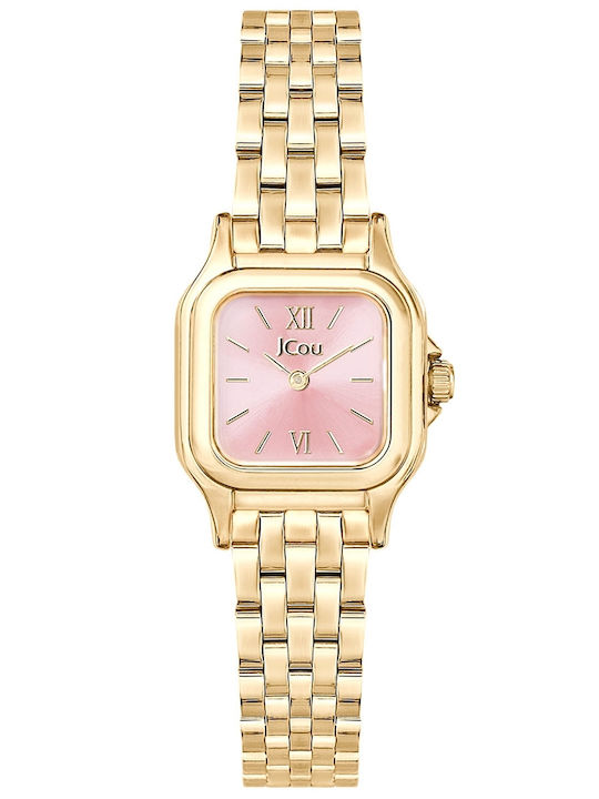 Jcou Women's Watch with Gold Metal Bracelet