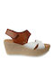 Damenplattformen Tabac Braun