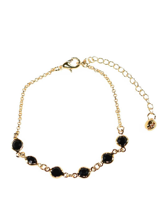 Bizoutaki Gold Plated Brass Anklet from Brass 20cm BZ BR 00199