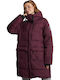 Lungă Jachetă de femei Puffer Burgundy