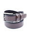 Legend Accessories Men's Leather Belt Burgundy