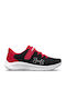 PS Pursuit 3 Kids Sports Shoes Running with Hoop & Loop Closure Black