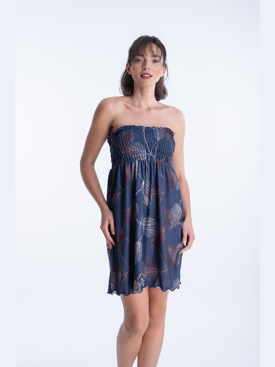 Rachel Γυναικείο Φόρεμα Παραλίας Μπλε