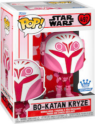 Funko Pop! Disney: Star Wars - Bo Katan Kryze Valentines S4 497 Bobble-Head Special Edition (Exclusive)