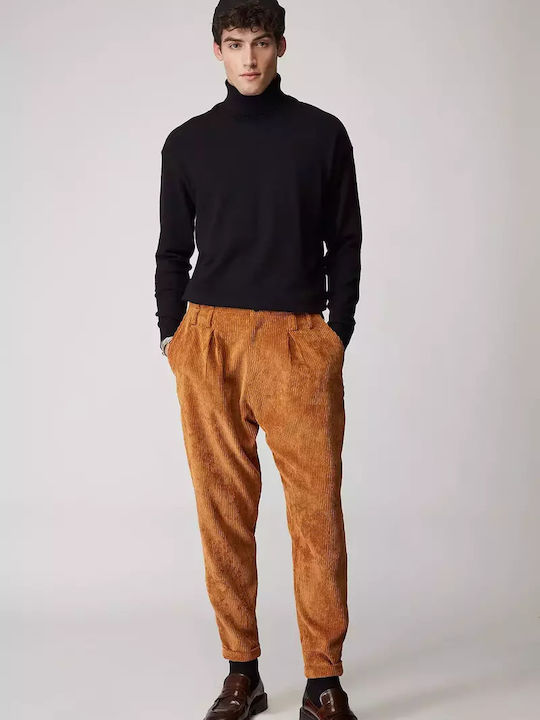 Stefan Fashion Herrenhose Elastisch Camel