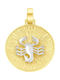Eforo Charm Talisman Constantin Semn Zodiacal Scorpion Din Aur Galben 14 Carate