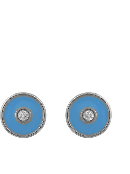 Sava Jewellery Light Blue Silver Clip Stud Earrings
