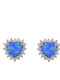 Sava Jewellery Silver Stud Earrings with Clip and Stones