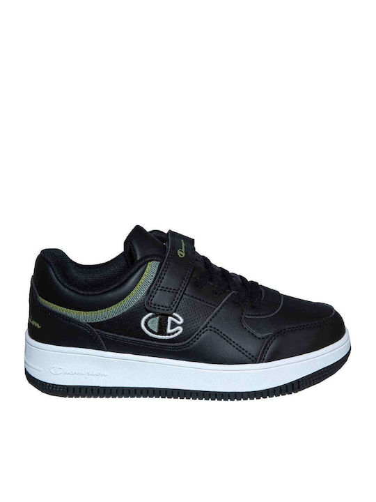 Champion Rebound Παιδικά Sneakers με Σκρατς Μαύρα