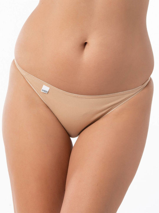 MEI Baumwolle Damen Slip Beige